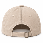 Stone classic dad hat, rear product view on white background