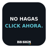 NO HAGAS CLICK AHORA. / Midnight / 3 × 3 in