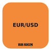 EUR/USD / Amber / 3 × 3 in