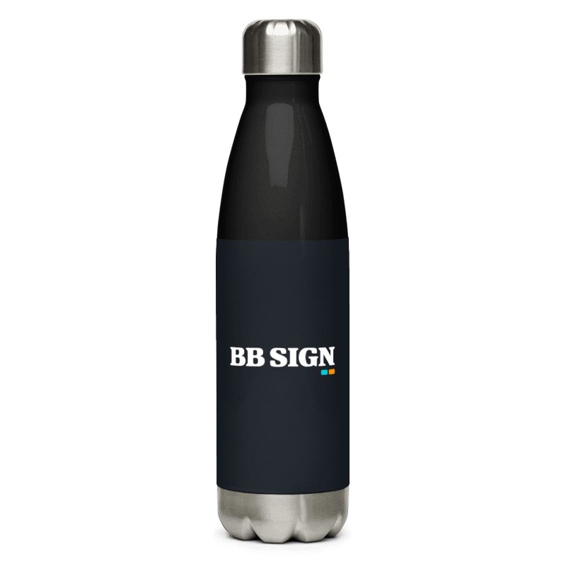 Botella de acero BB SIGN 17 oz — BB SIGN — vista frontal