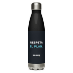 Botella de acero BB SIGN 17 oz — Respeta el plan. — vista frontal