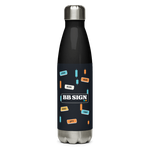 Botella de acero BB SIGN 17 oz — Market Codes — vista frontal