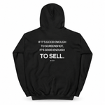 Screenshot Rule — Trading Hoodie | BB SIGN, Black, English, product back on white background