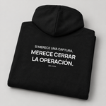 BBS-SINGLE|Black|folded|Screenshot Rule — Trading Hoodie | BB SIGN folded studio view (Spanish)