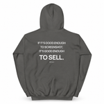 Screenshot Rule — Trading Hoodie | BB SIGN, Charcoal, English, product back on white background