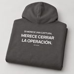 BBS-SINGLE|Charcoal|folded|Screenshot Rule — Trading Hoodie | BB SIGN folded studio view (Spanish)