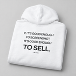 BBS-SINGLE|White|folded|Screenshot Rule — Trading Hoodie | BB SIGN folded studio view (English)