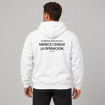 BBS-SINGLE|White|front|Screenshot Rule — Trading Hoodie | BB SIGN on model (Spanish)