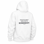 Screenshot Trader — Trading Hoodie | BB SIGN, White, product angle on white background