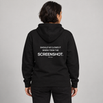 BBS-SINGLE|Black|front|Screenshot Trader — Trading Hoodie | BB SIGN on model (English)