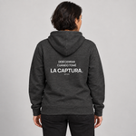 BBS-SINGLE|Charcoal Heather|front|Screenshot Trader — Trading Hoodie | BB SIGN on model (Spanish)