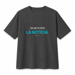 Se Me Olvidó la Noticia — Oversized Trading T-Shirt, Dark Grey, product front on white background