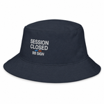 Session Closed — Bucket Hat, Navy, , product angle on white background