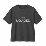 Soy la Liquidez — Oversized Trading T-Shirt, Dark Grey, product front on white background