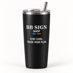 BB SIGN SHOP — Stay Cool Insulated Tumbler — Black, 20 oz, EN — vista frontal