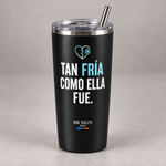 BB SIGN SHOP — Tan Fría / As Cold Thermal Tumbler — Black, 20 oz, ES — vista en ángulo