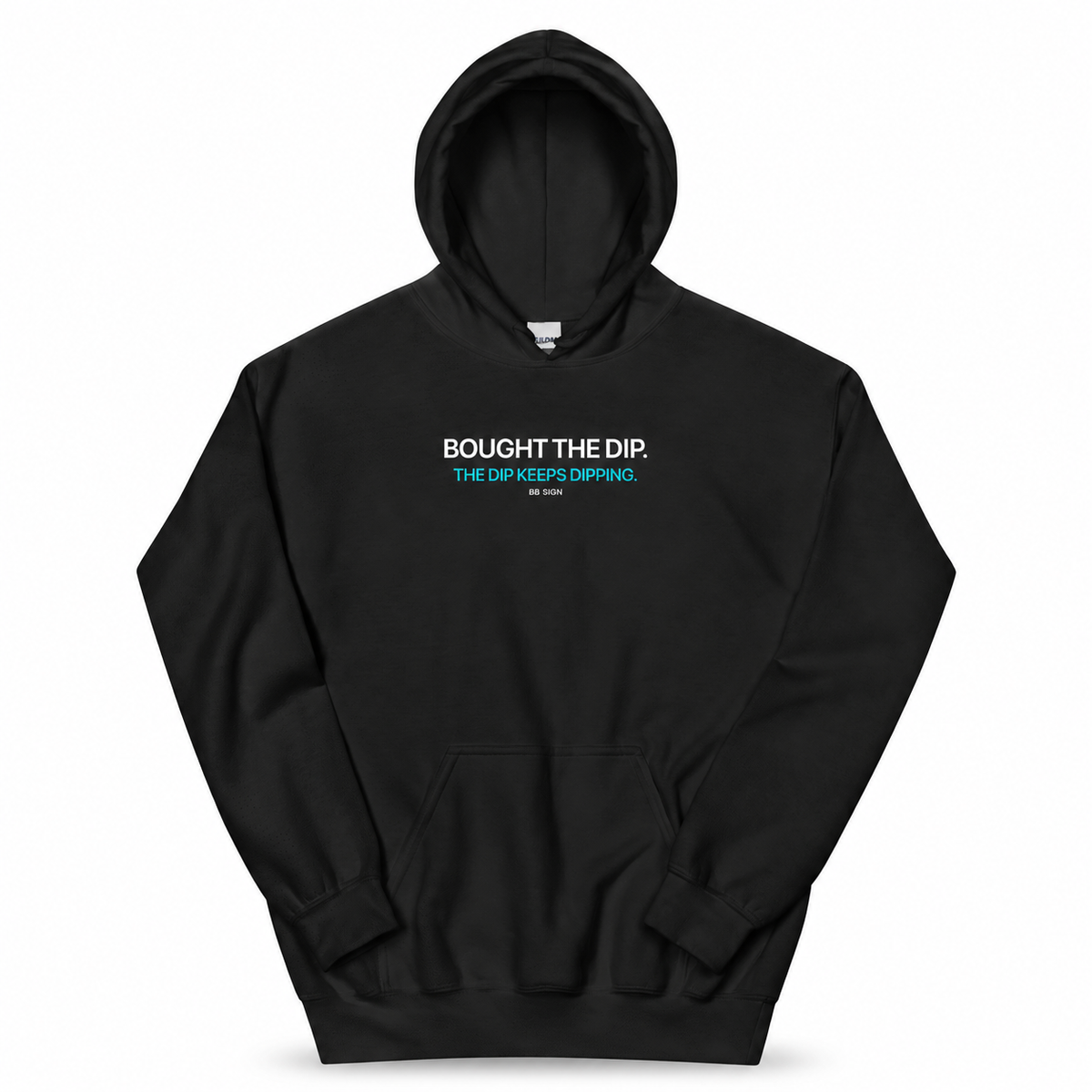 The Dip — Trading Hoodie | BB SIGN, Black, English, product front on white background