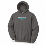 The Dip — Trading Hoodie | BB SIGN, Charcoal, English, product angle on white background