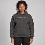 BBS-SINGLE|Charcoal|front|The Dip — Trading Hoodie | BB SIGN on model (Spanish)