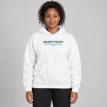 BBS-SINGLE|White|front|The Dip — Trading Hoodie | BB SIGN on model (English)