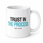 Trust in the Process — Ceramic Mug, White, product angle on white background