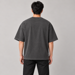 Trust in the Process oversized tee dark grey back on model
