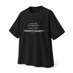 XAUUSD Trader’s Heart — Oversized Trading T-Shirt, Black, product angle on white background