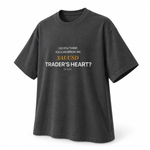 XAUUSD Trader’s Heart — Oversized Trading T-Shirt, Dark Grey, product angle on white background