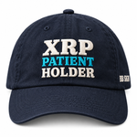 XRP Patient Holder — Classic Dad Hat, Navy, , product front on white background